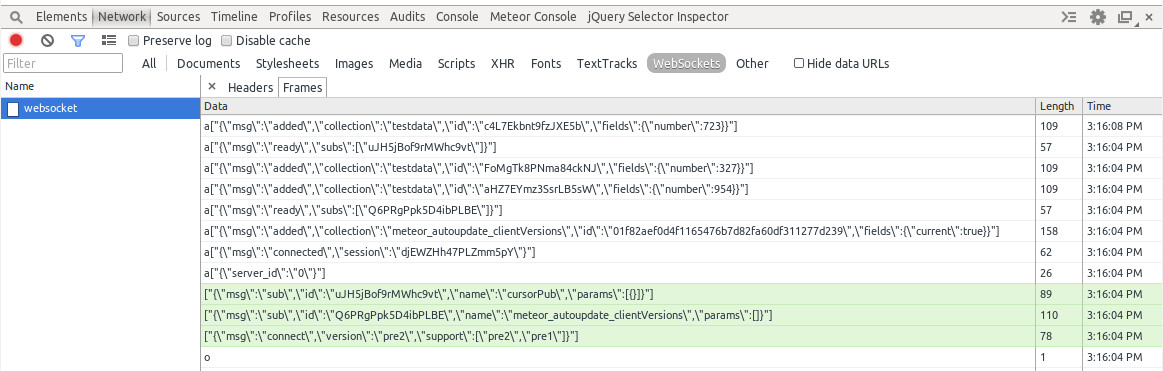 Cursor pattern publication websockets screenshot